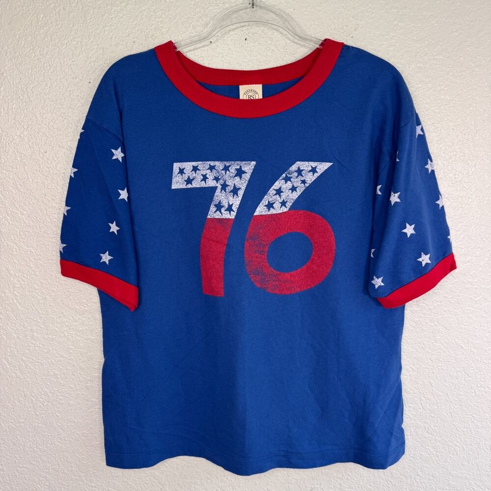 Ragabond Studio Free People Shirt Women Small Lost and Found Ringer Tee Boho USA